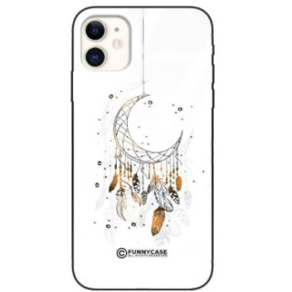 ETUI BLACK CASE GLASS NA TELEFON APPLE IPHONE 11 DREAMCATCHER BOHO