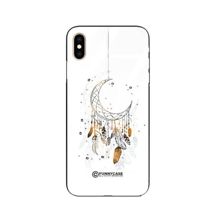 ETUI BLACK CASE GLASS NA TELEFON APPLE IPHONE XS MAX DREAMCATCHER BOHO