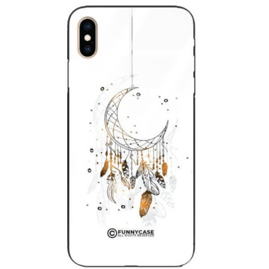 ETUI BLACK CASE GLASS NA TELEFON APPLE IPHONE XS MAX DREAMCATCHER BOHO