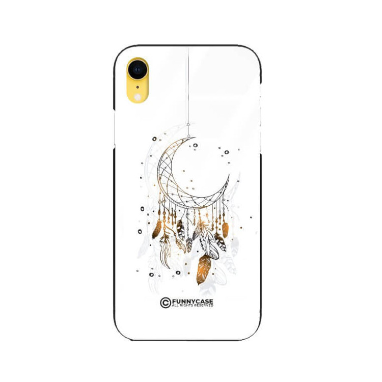 ETUI BLACK CASE GLASS NA TELEFON APPLE IPHONE XR DREAMCATCHER BOHO