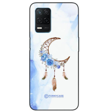 ETUI BLACK CASE GLASS NA TELEFON REALME 8 5G / V13 5G ETNICZNY ŁAPACZ SNÓW