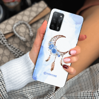 ETUI BLACK CASE GLASS NA TELEFON OPPO A55 ETNICZNY ŁAPACZ SNÓW