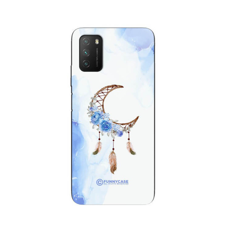 ETUI BLACK CASE GLASS NA TELEFON XIAOMI POCO M3 ETNICZNY ŁAPACZ SNÓW