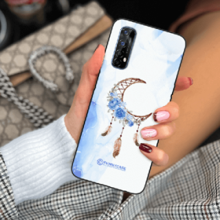 ETUI BLACK CASE GLASS NA TELEFON REALME 7 ETNICZNY ŁAPACZ SNÓW