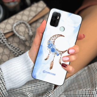 ETUI BLACK CASE GLASS NA TELEFON OPPO A33 ETNICZNY ŁAPACZ SNÓW