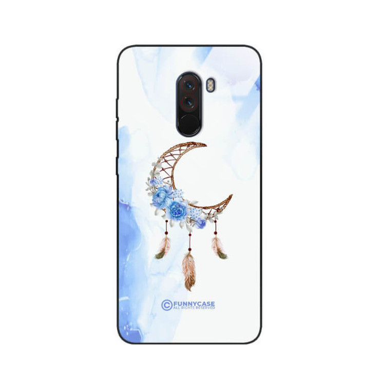 ETUI BLACK CASE GLASS NA TELEFON XIAOMI POCO F1 ETNICZNY ŁAPACZ SNÓW