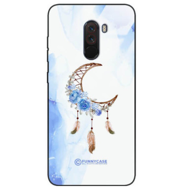 ETUI BLACK CASE GLASS NA TELEFON XIAOMI POCO F1 ETNICZNY ŁAPACZ SNÓW