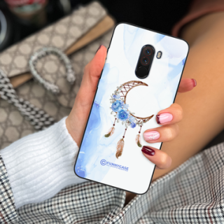 ETUI BLACK CASE GLASS NA TELEFON XIAOMI POCO F1 ETNICZNY ŁAPACZ SNÓW