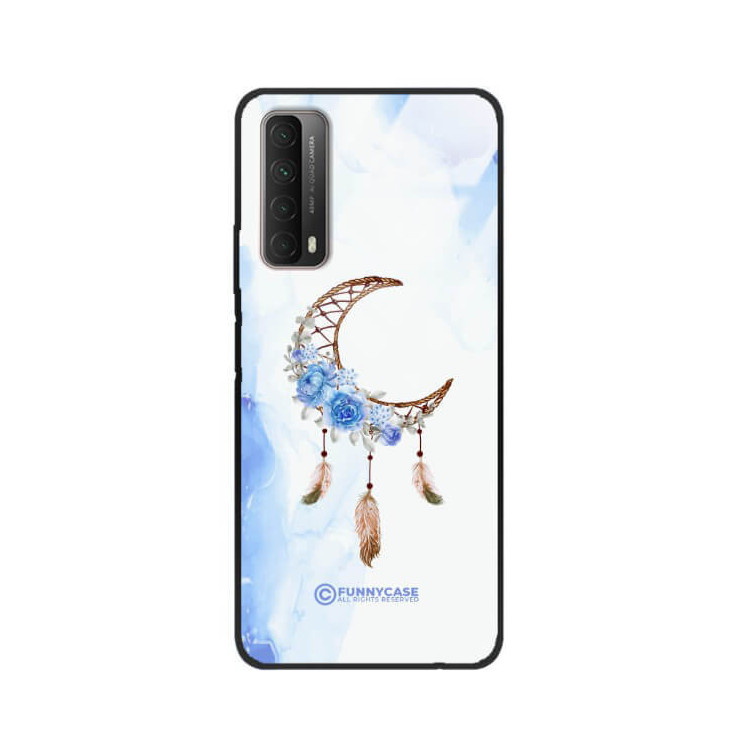 ETUI BLACK CASE GLASS NA TELEFON HUAWEI P SMART 2021 / Y7a ETNICZNY ŁAPACZ SNÓW