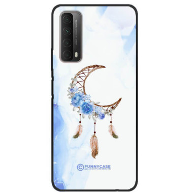 ETUI BLACK CASE GLASS NA TELEFON HUAWEI P SMART 2021 / Y7a ETNICZNY ŁAPACZ SNÓW