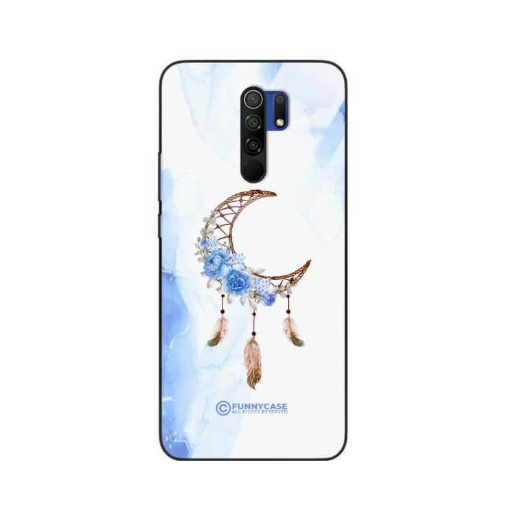 ETUI BLACK CASE GLASS NA TELEFON XIAOMI REDMI 9 ETNICZNY ŁAPACZ SNÓW