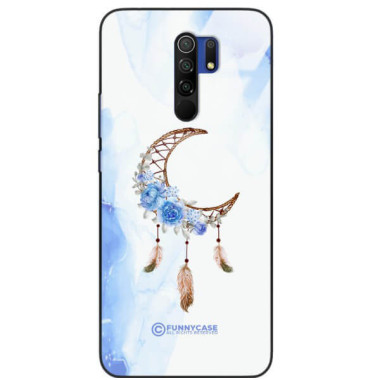 ETUI BLACK CASE GLASS NA TELEFON XIAOMI REDMI 9 ETNICZNY ŁAPACZ SNÓW