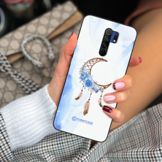 ETUI BLACK CASE GLASS NA TELEFON XIAOMI REDMI 9 ETNICZNY ŁAPACZ SNÓW