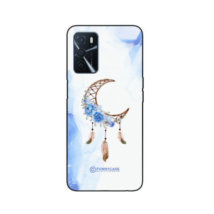 ETUI BLACK CASE GLASS NA TELEFON OPPO A16 / A16S ETNICZNY ŁAPACZ SNÓW