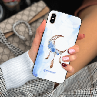 ETUI BLACK CASE GLASS NA TELEFON APPLE IPHONE XS MAX ETNICZNY ŁAPACZ SNÓW