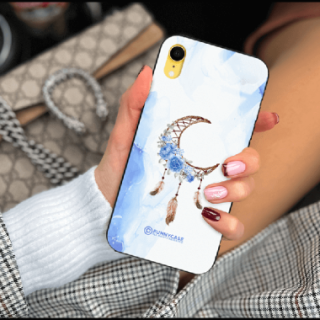 ETUI BLACK CASE GLASS NA TELEFON APPLE IPHONE XR ETNICZNY ŁAPACZ SNÓW