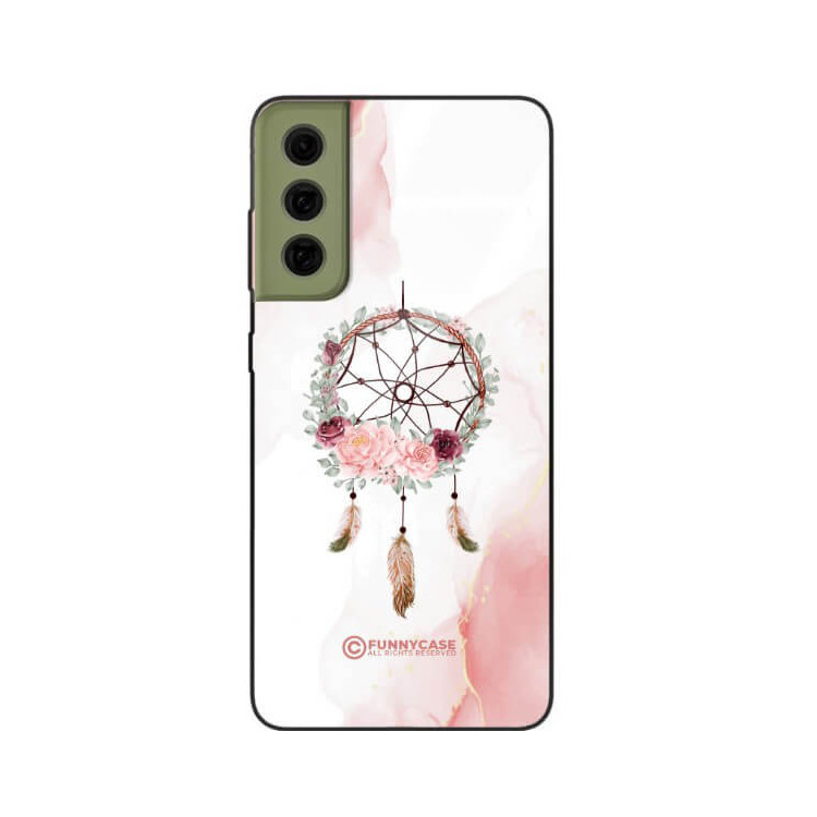 ETUI BLACK CASE GLASS NA TELEFON SAMSUNG GALAXY S21FE ŁAPACZ SNÓW BOHO