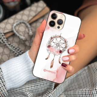 ETUI BLACK CASE GLASS NA TELEFON APPLE IPHONE 13 PRO MAX ŁAPACZ SNÓW BOHO