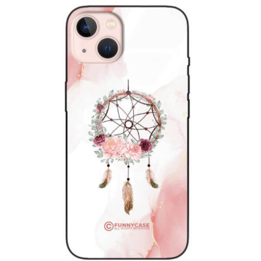 ETUI BLACK CASE GLASS NA TELEFON APPLE IPHONE 13 ŁAPACZ SNÓW BOHO