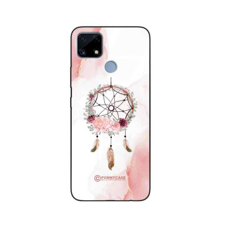 ETUI BLACK CASE GLASS NA TELEFON REALME C25 ŁAPACZ SNÓW BOHO