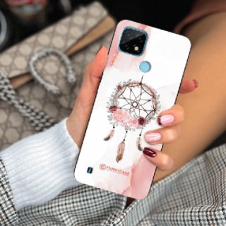 ETUI BLACK CASE GLASS NA TELEFON REALME C21 ŁAPACZ SNÓW BOHO