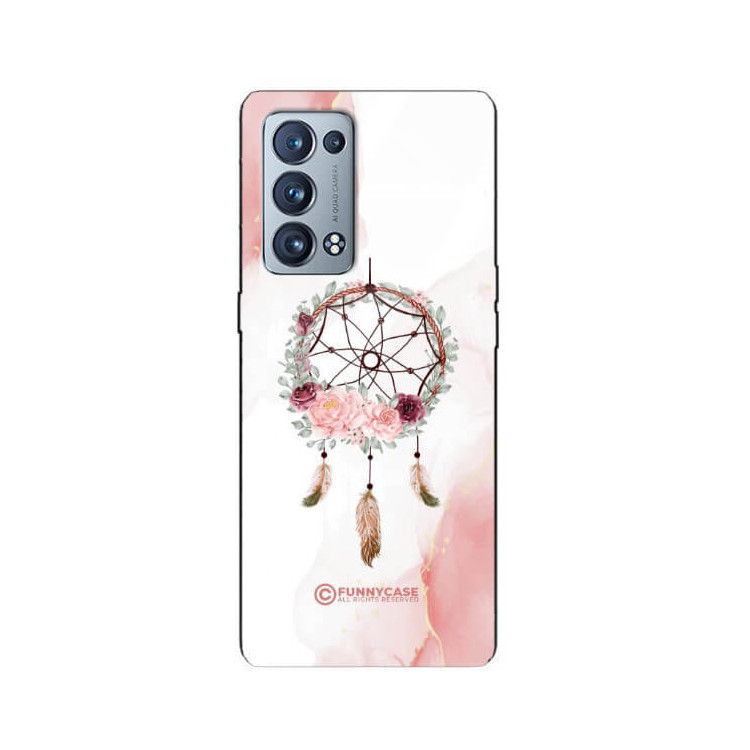 ETUI BLACK CASE GLASS NA TELEFON OPPO RENO 6 PRO PLUS ŁAPACZ SNÓW BOHO