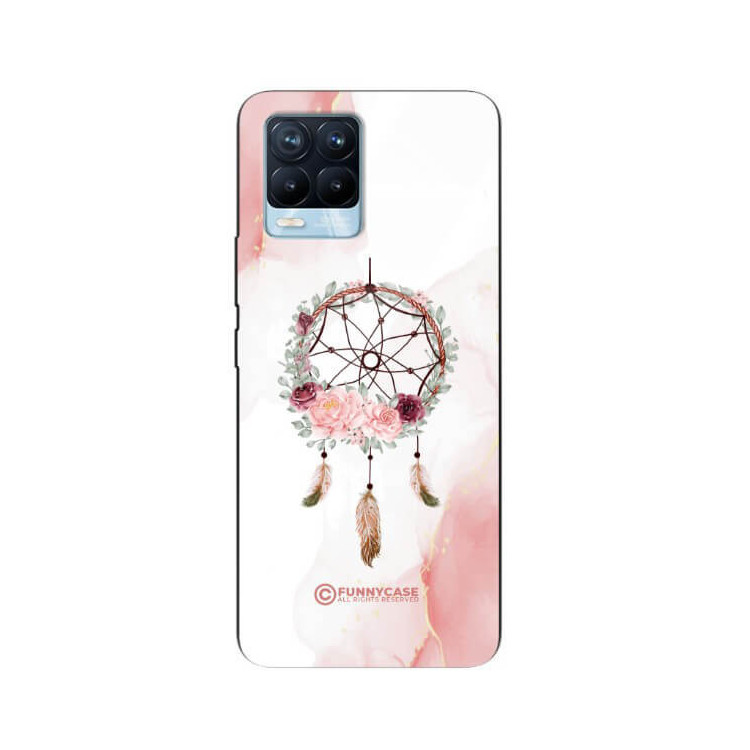 ETUI BLACK CASE GLASS NA TELEFON REALME 8 / 8 PRO ŁAPACZ SNÓW BOHO