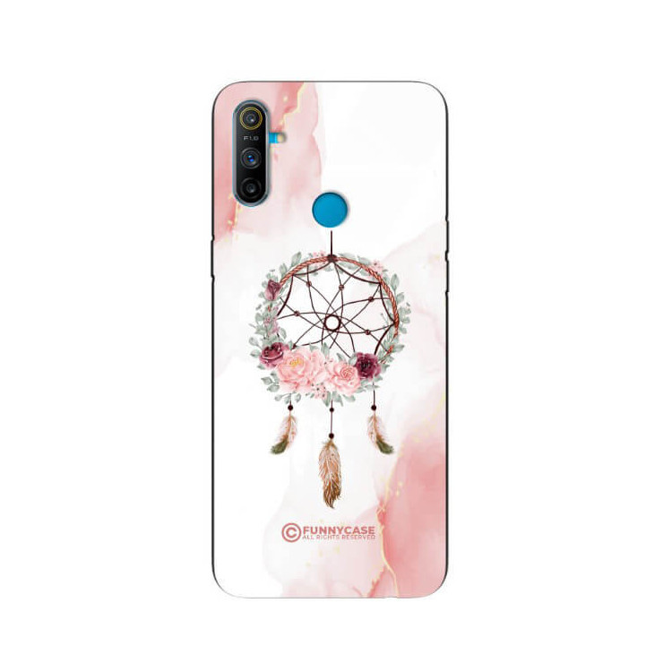 ETUI BLACK CASE GLASS NA TELEFON REALME C3 ŁAPACZ SNÓW BOHO