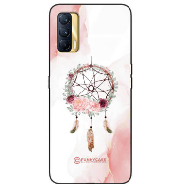 ETUI BLACK CASE GLASS NA TELEFON REALME V15 ŁAPACZ SNÓW BOHO