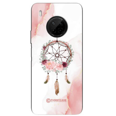 ETUI BLACK CASE GLASS NA TELEFON HUAWEI Y9A ŁAPACZ SNÓW BOHO