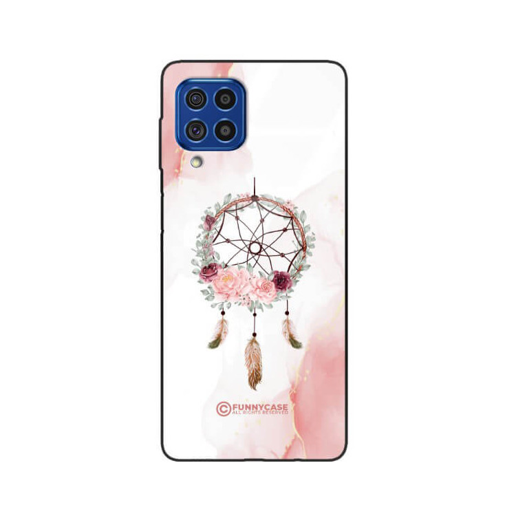 ETUI BLACK CASE GLASS NA TELEFON SAMSUNG GALAXY F62 / M62 ŁAPACZ SNÓW BOHO