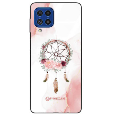 ETUI BLACK CASE GLASS NA TELEFON SAMSUNG GALAXY F62 / M62 ŁAPACZ SNÓW BOHO