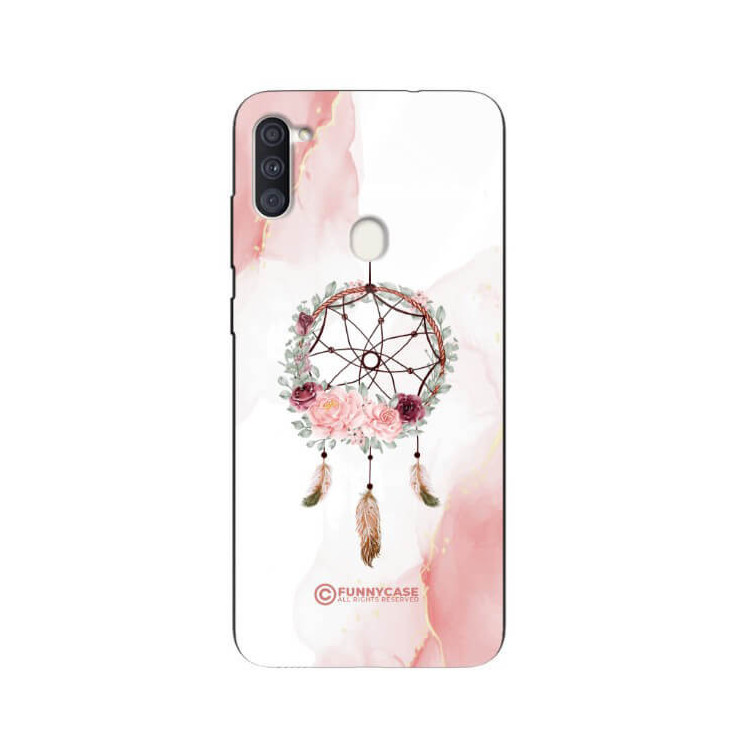 ETUI BLACK CASE GLASS NA TELEFON SAMSUNG GALAXY A11 / M11 ŁAPACZ SNÓW BOHO