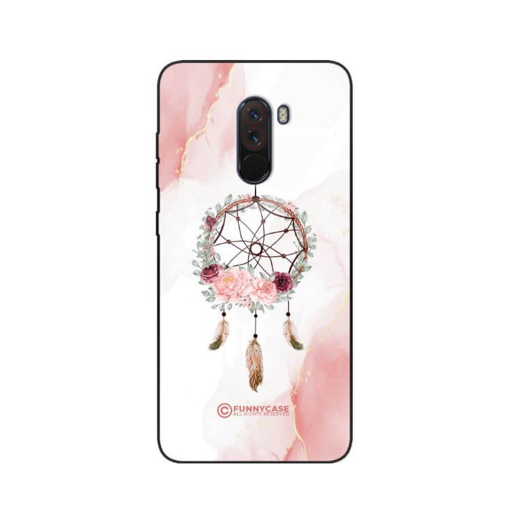 ETUI BLACK CASE GLASS NA TELEFON XIAOMI POCO F1 ŁAPACZ SNÓW BOHO