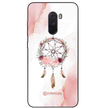 ETUI BLACK CASE GLASS NA TELEFON XIAOMI POCO F1 ŁAPACZ SNÓW BOHO