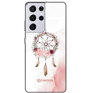 ETUI BLACK CASE GLASS NA TELEFON SAMSUNG GALAXY S21 ULTRA S30 ULTRA ŁAPACZ SNÓW BOHO