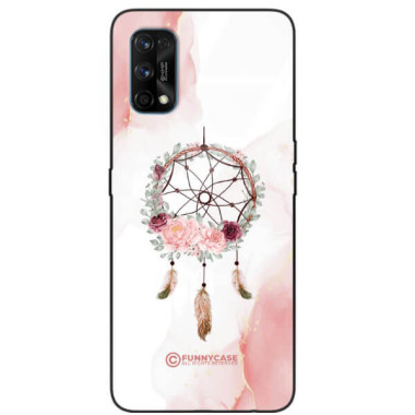 ETUI BLACK CASE GLASS NA TELEFON REALME 7 PRO ŁAPACZ SNÓW BOHO