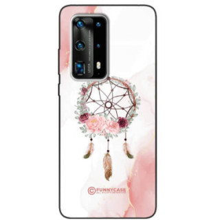 ETUI BLACK CASE GLASS NA TELEFON HUAWEI P40 PRO PLUS ŁAPACZ SNÓW BOHO