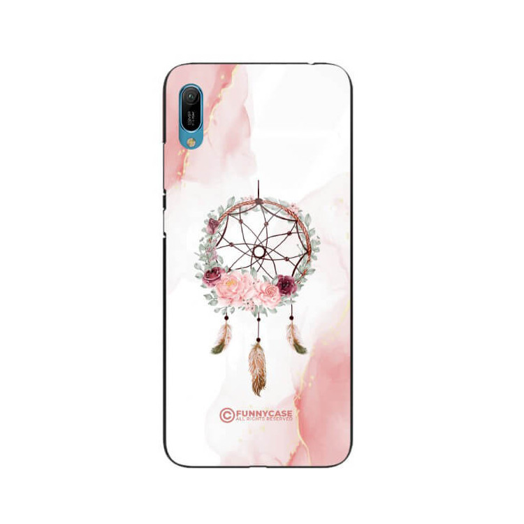 ETUI BLACK CASE GLASS NA TELEFON HUAWEI Y6 2019 ŁAPACZ SNÓW BOHO