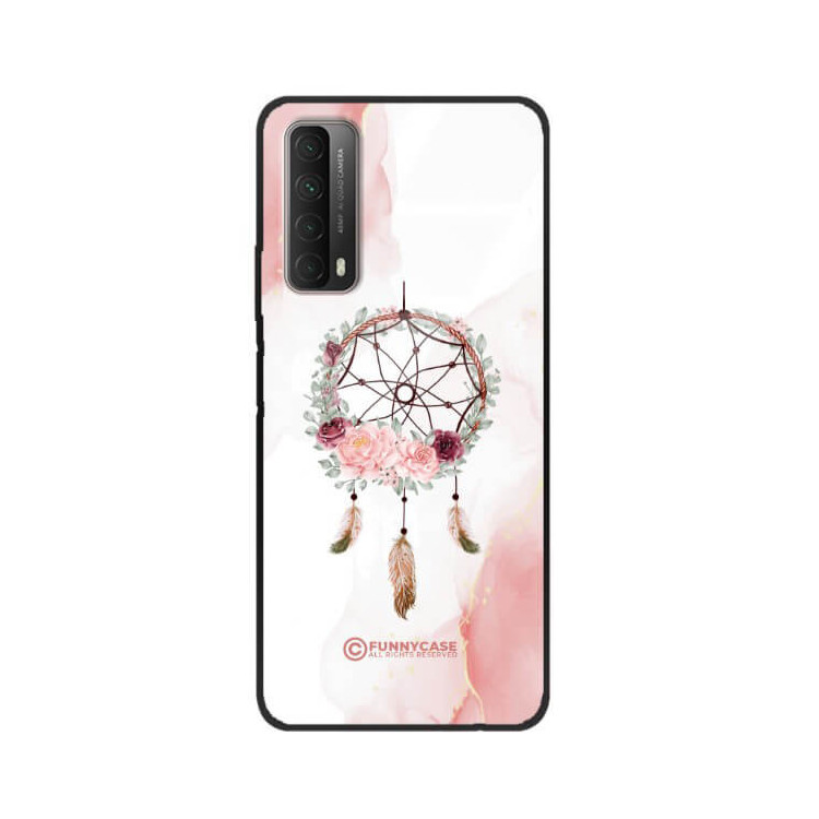 ETUI BLACK CASE GLASS NA TELEFON HUAWEI P SMART 2021 / Y7a ŁAPACZ SNÓW BOHO