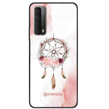 ETUI BLACK CASE GLASS NA TELEFON HUAWEI P SMART 2021 / Y7a ŁAPACZ SNÓW BOHO