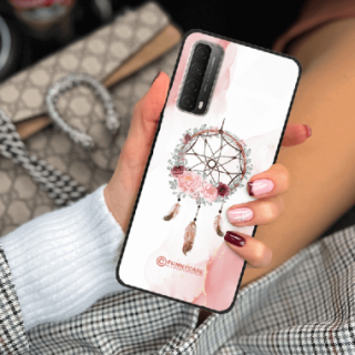 ETUI BLACK CASE GLASS NA TELEFON HUAWEI P SMART 2021 / Y7a ŁAPACZ SNÓW BOHO