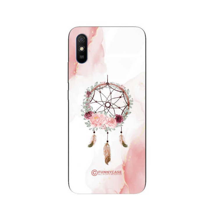 ETUI BLACK CASE GLASS NA TELEFON XIAOMI REDMI 9A ŁAPACZ SNÓW BOHO