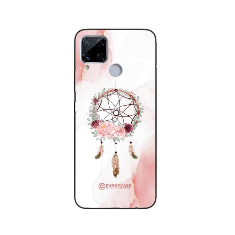 ETUI BLACK CASE GLASS NA TELEFON REALME C15 ŁAPACZ SNÓW BOHO