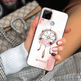 ETUI BLACK CASE GLASS NA TELEFON REALME C15 ŁAPACZ SNÓW BOHO