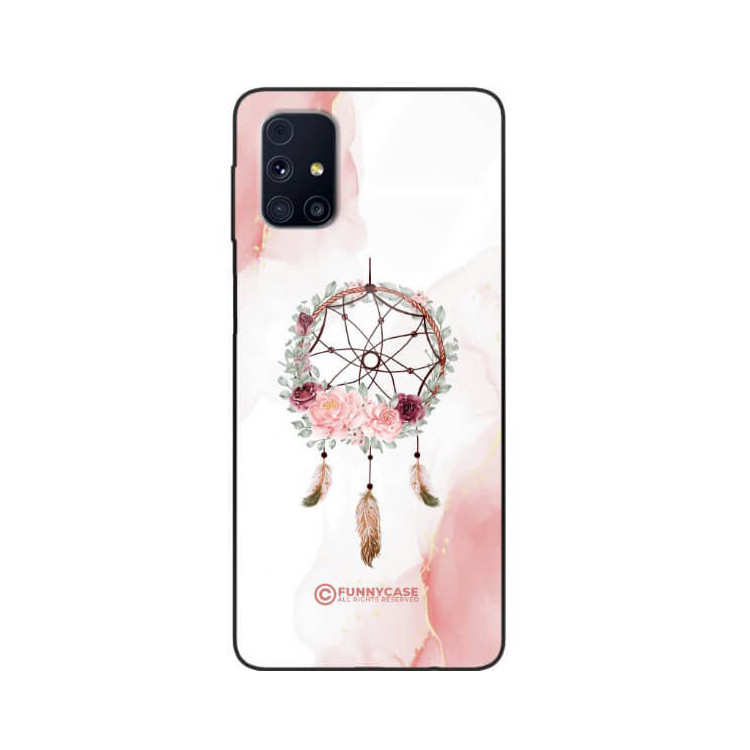 ETUI BLACK CASE GLASS NA TELEFON SAMSUNG GALAXY M31S ŁAPACZ SNÓW BOHO