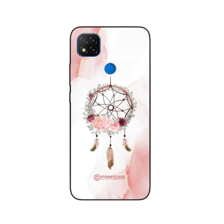 ETUI BLACK CASE GLASS NA TELEFON XIAOMI REDMI 9C ŁAPACZ SNÓW BOHO