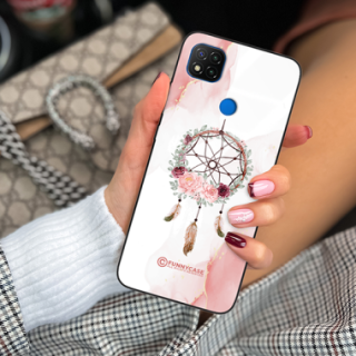 ETUI BLACK CASE GLASS NA TELEFON XIAOMI REDMI 9C ŁAPACZ SNÓW BOHO