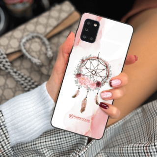 ETUI BLACK CASE GLASS NA TELEFON SAMSUNG GALAXY A31 ŁAPACZ SNÓW BOHO