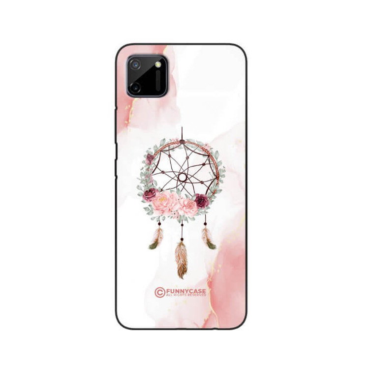 ETUI BLACK CASE GLASS NA TELEFON REALME C11 ŁAPACZ SNÓW BOHO